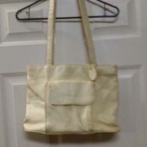 Beige leather purse
